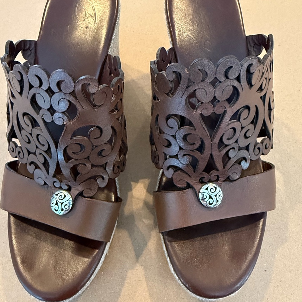 Brighton Diana Brown Leather Wedge